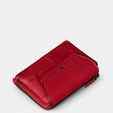 Cartera mediana de mujer en piel roja