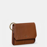 Monedero de mujer en piel cognac