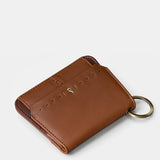 Monedero de mujer en piel cognac
