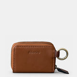 Monedero de mujer en piel cognac