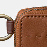 Monedero de mujer en piel cognac
