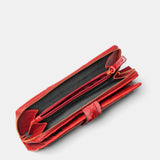 Cartera grande de mujer en piel burdeos