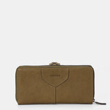Cartera grande de mujer en piel verde
