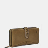 Cartera grande de mujer en piel verde