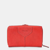 Cartera mediana de mujer en piel burdeos