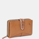 Cartera mediana de mujer en piel verde