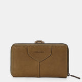 Cartera mediana de mujer en piel verde