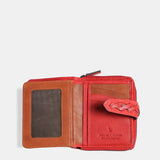 Cartera pequeña de mujer en piel burdeos
