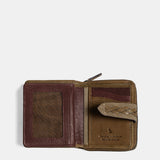 Piccola borsa da donna in pelle verde.