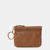 Monedero de mujer en piel cognac