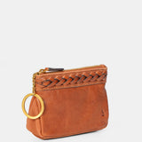 Monedero de mujer en piel cognac