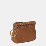 Monedero de mujer en piel cognac