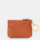 Monedero de mujer en piel cognac