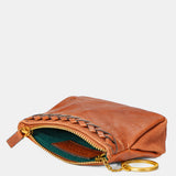 Monedero de mujer en piel cognac