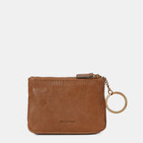 Monedero de mujer en piel cognac