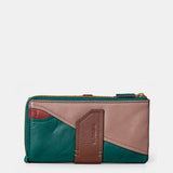 Cartera grande de mujer en piel verde