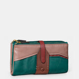 Cartera grande de mujer en piel verde