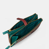 Cartera grande de mujer en piel verde