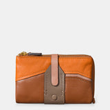 Cartera mediana de mujer en piel cognac