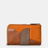 Cartera mediana de mujer en piel cognac
