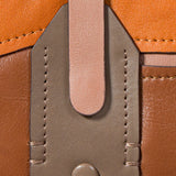 Cartera mediana de mujer en piel cognac