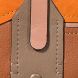 Small women's wallet in cognac leather.