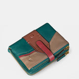 Small women's wallet in green leather.