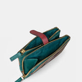 Small women's wallet in green leather.