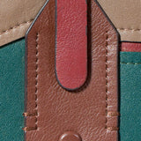 Small women's wallet in green leather.