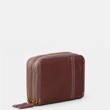Cartera pequeña de mujer en piel marrón