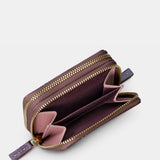 Cartera pequeña de mujer en piel marrón