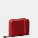 Cartera pequeña de mujer en piel roja