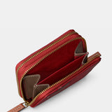 Cartera pequeña de mujer en piel roja