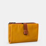 Large women's wallet in yellow leather.