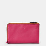 Cartera mediana de mujer en piel fucsia