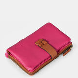 Cartera mediana de mujer en piel fucsia