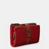 Cartera mediana de mujer en piel roja