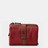 Cartera pequeña de mujer en piel roja