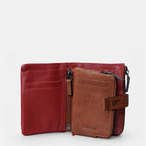 Cartera pequeña de mujer en piel roja