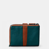 Cartera pequeña de mujer en piel azul