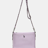 Bandolera de mujer satinada en materiales reciclados lavanda