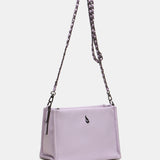 Bandolera de mujer satinada en materiales reciclados lavanda