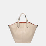 Borsa shopper reversibile da donna arancione