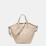 Borsa shopper reversibile da donna arancione