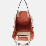 Borsa shopper reversibile da donna arancione