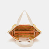 Beach bag in yellow tones