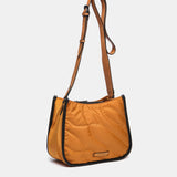 Shoulder bag in recycled and padded materials amber