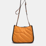 Shoulder bag in recycled and padded materials amber