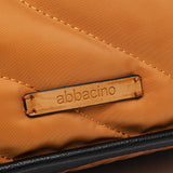 Shoulder bag in recycled and padded materials amber