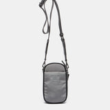 Bolso para el móvil en materiales reciclados y acolchados gris